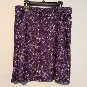 BlevonH Size 2XL Purple Abstract Swirl Athletic Skort Tennis Golf‎ Skirt 1911